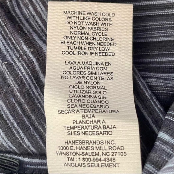 Champion Black and Gray Striped Fabric Infinity Scarf Shawl - Picture 5 of 6